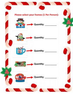 Cookies with Santa Frame Options